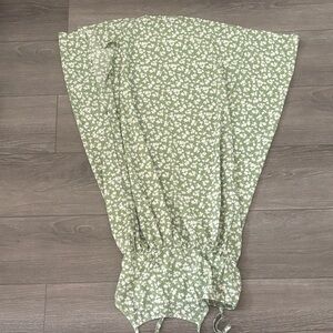 Green Floral Print Skirt